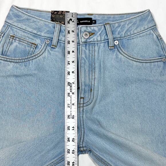 Vans Off the Wall Annabelle Denim Jeans 26x29 Light Wash Blue Straight Fit New - Picture 9 of 11